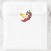 Hot Chili Pepper Vierkante Sticker (Tas)