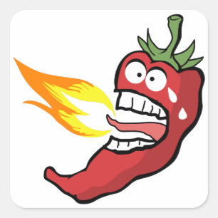 Hot Chili Pepper Vierkante Sticker