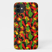 Hot Chili Pepper, vlammen en cactus print Case-Mate iPhone Case (Achterkant)