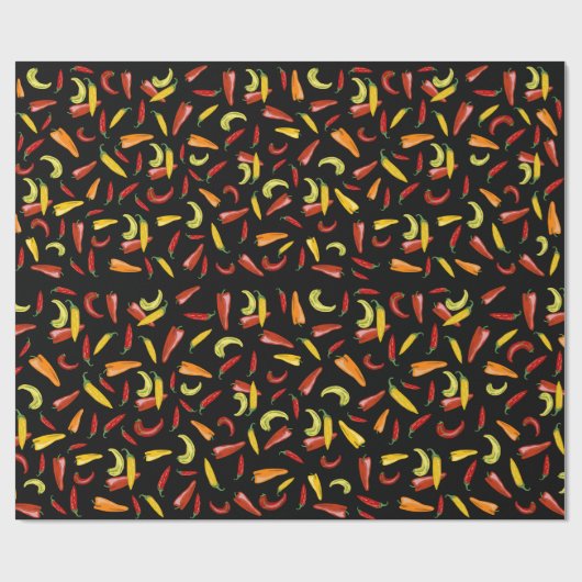 Hot-Chili Pepper Wrapping Paper Novelty Gift Wrap Cadeaupapier (Vlak)