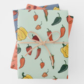Hot-Chili Pepper Wrapping Paper Set van 3 (In situ)