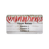 Hot Chili Peppers Border Etiket (Voorkant)