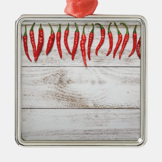 Hot Chili Peppers Border Metalen Ornament (Voorkant)