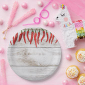 Hot Chili Peppers Border Papieren Bordje (Feest)