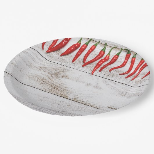 Hot Chili Peppers Border Papieren Bordje (Gekanteld)