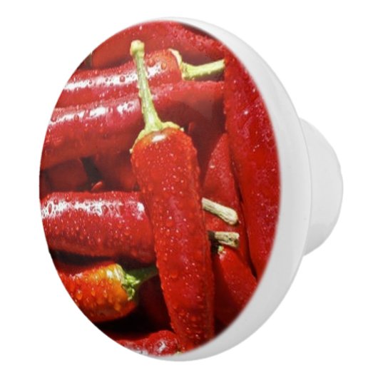 HOT CHILI PEPPERS CERAMIC KNOB KERAMISCHE KNOP (Rechts)