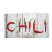 Hot Chili Peppers Etiket (Voorkant)