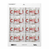 Hot Chili Peppers Etiket (Full Sheet)
