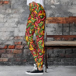 Hot Chili Peppers Leggings<br><div class="desc">Sommigen vinden het HOT met dit felgekleurde hete chilipeper ontwerp.</div>