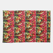 Hot Chili Peppers - Ontwerp 2 - Keukenhanddoek (Horizontaal)