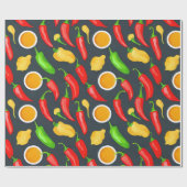 Hot Chili Peppers Patroon Cadeaupapier (Vlak)