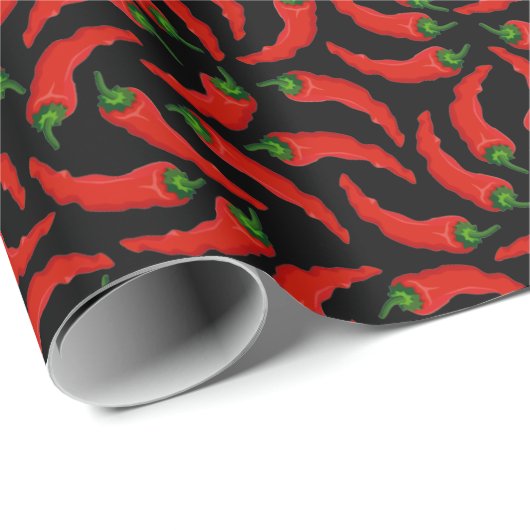Hot Chili Peppers Patroon Cadeaupapier (Rol Hoek)