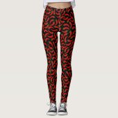 Hot Chili Peppers Patroon Leggings (Voorkant)