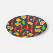 Hot Chili Peppers Patroon Papieren Bordje (Gekanteld)