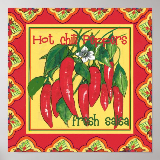 Hot Chili Peppers poster van kunstenaar (Voorkant)