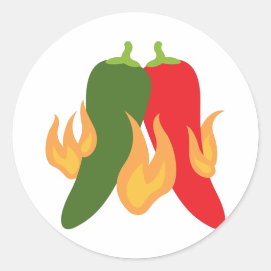 Hot Chili Peppers Ronde Sticker (Voorkant)