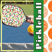 Hot Chili Peppers Rood, Geel, Groen en Sinaasappel Pickleball Paddle