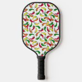 Hot Chili Peppers Rood, Geel, Groen en Sinaasappel Pickleball Paddle (Voorkant)