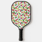 Hot Chili Peppers Rood, Geel, Groen en Sinaasappel Pickleball Paddle (Achterkant)