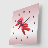 Hot Chili Peppers Vierkante Klok (Hoek)