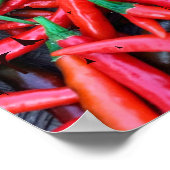 Hot Chili Red Custom Afbeelding Love Typografie Poster (Hoek)