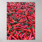 Hot Chili Red Custom Afbeelding Love Typografie Poster (Voorkant)