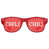 Hot-CHILI retro Shades / Fun Party Sunbribril Retro Zonnebril (Voorkant)