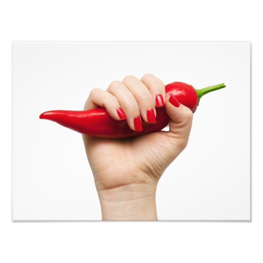 Hot Chili-revolutie Foto Afdruk (Voorkant)