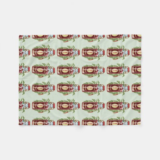 Hot Chili Sauce Fleece Deken (Voorkant (Horizontaal))