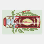 Hot Chili Sauce Rechthoekige Sticker (Voorkant)