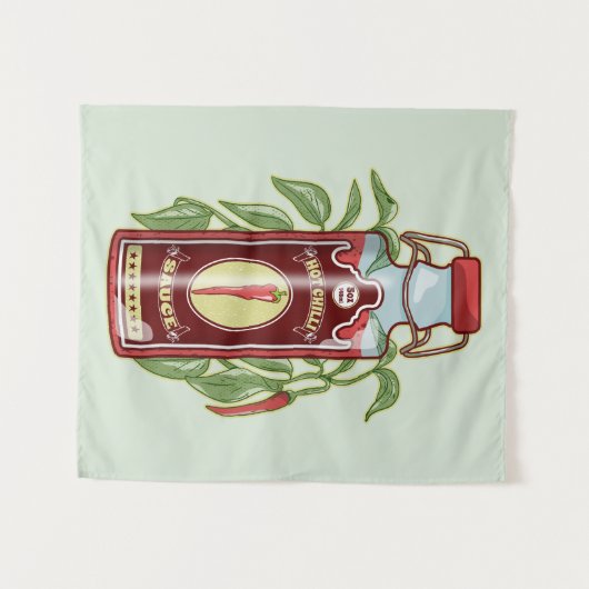 Hot Chili Sauce Wandkleed (Voorkant (horizontaal))