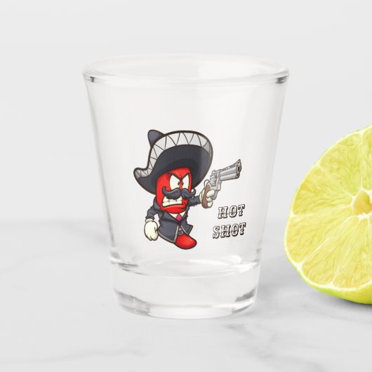 Hot Chili Shot (bewerken) Glas (Voorkant)