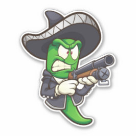 Hot Chilis - Green Mariachi Sticker