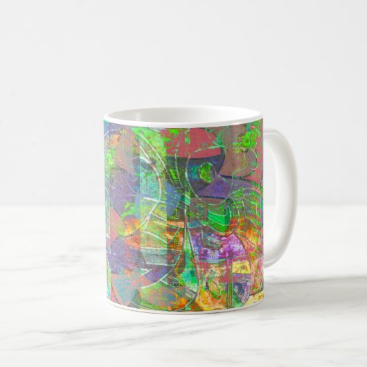 "Hot Chinese Food" abstract art coffee mug  Koffiemok (Voorkant rechts)