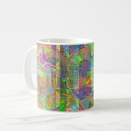 "Hot Chinese Food" abstract art coffee mug  Koffiemok (Voorkant links)