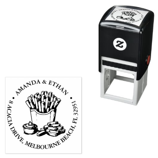 Hot Chips Party Snack Thema Zelfinktende Stempel (In situ)