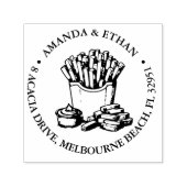 Hot Chips Party Snack Thema Zelfinktende Stempel (Design)