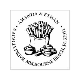 Hot Chips Party Snack Thema Zelfinktende Stempel