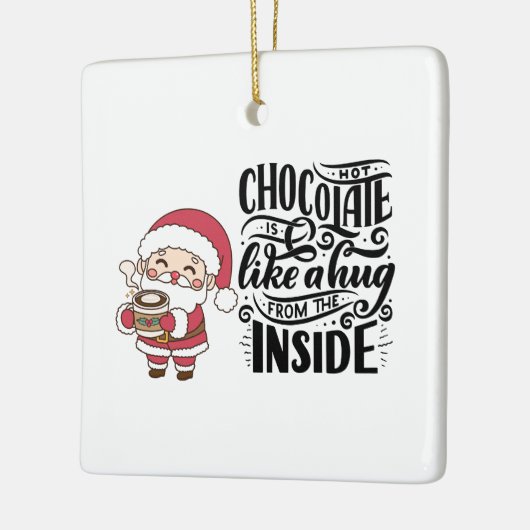 hot choc-knuffel keramisch ornament (Links)