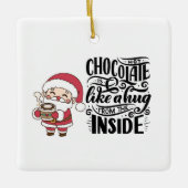 hot choc-knuffel keramisch ornament (Voorkant)