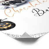 Hot Choco Bar Little Boo Baby shower Halloween Poster (Hoek)