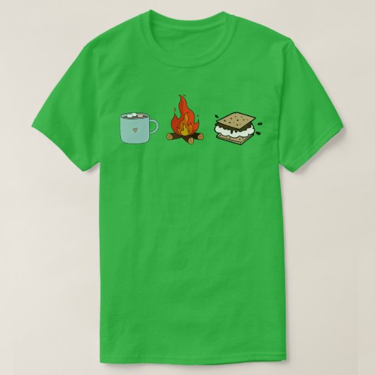 Hot Choco kampvuur en Smores T-shirt (Design voorkant)