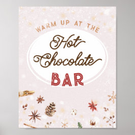 Hot Chocolade Bar Caca Girl Baby shower Sprinkle Poster