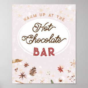 Hot Chocolade Bar Caca Girl Baby shower Sprinkle Poster