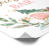 Hot Chocolade Bar Cocaca Slaaigh Girl Birthday Sig Poster (Hoek)