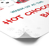 Hot Chocolade Bar, Snowman, kerstfeest Poster (Hoek)