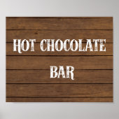 Hot Chocolade Bar-teken Poster (Voorkant)