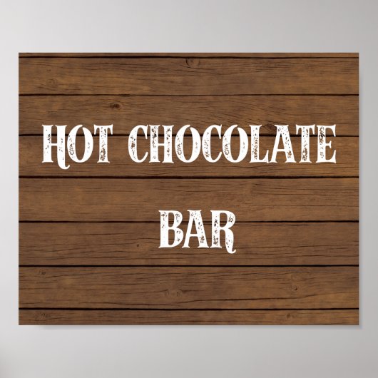 Hot Chocolade Bar-teken Poster (Voorkant)