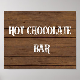 Hot Chocolade Bar-teken Poster
