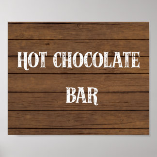 Hot Chocolade Bar-teken Poster